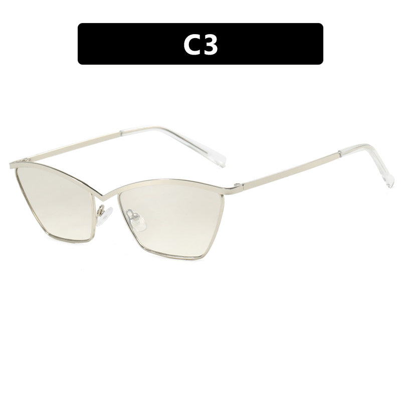 Damen Cat-Eye Sonnenbrille mit stylischem Metallrahmen und UV-Schutz Brehn