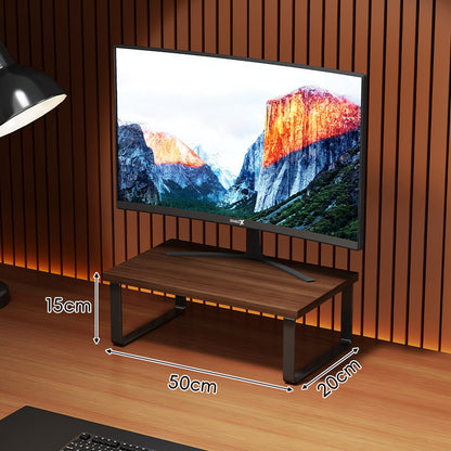 Erhöhter Holzoberfläche Metall Monitorständer mit Unterlage-Regal
