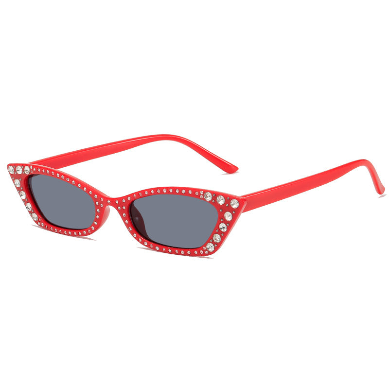 Damen extravagante Cat-Eye Sonnenbrille mit Kristallverzierung Brehn