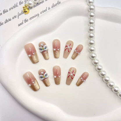 Dekoratives Press-On Nagelkunst-Set