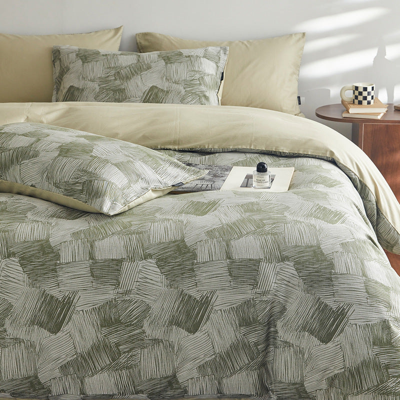Elegante Bettwäschegarnitur aus Baumwoll-Lyocell-Mix mit feinem Blumenjacquard und verdecktem Hotelverschluss