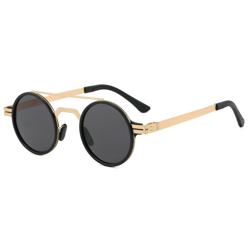 Damen modische runde Sonnenbrille mit minimalistischem Design Brehn