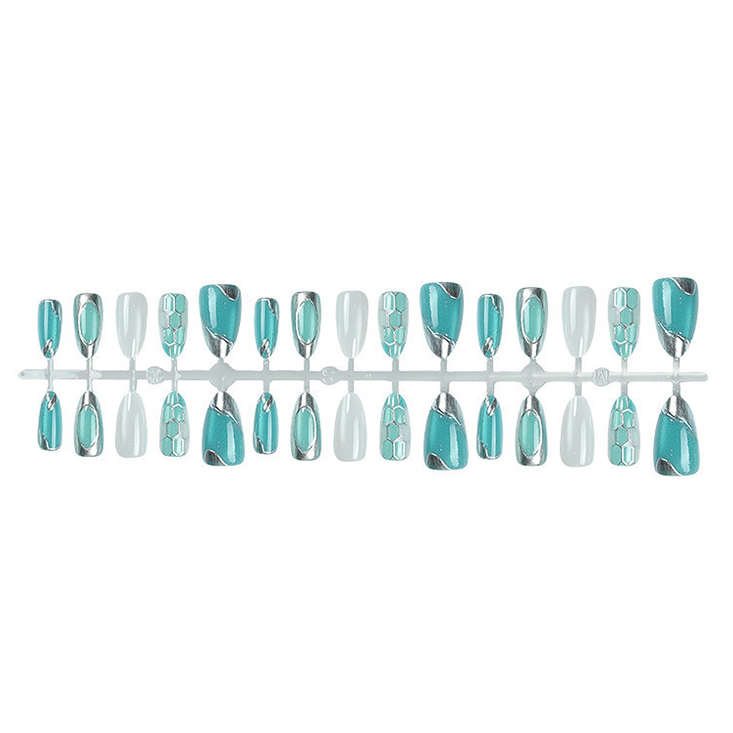 Dekoratives Gel Press-On Nail Set Brehn