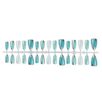 Dekoratives Gel Press-On Nail Set Brehn