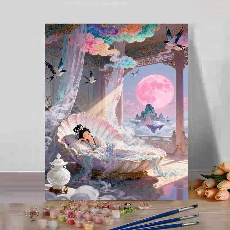 Fantasy Landschaft Malen nach Zahlen Kunstset Brehn