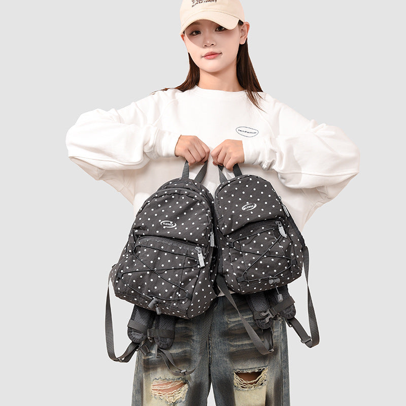 Trendy gepunkteter lässiger Rucksack Brehn