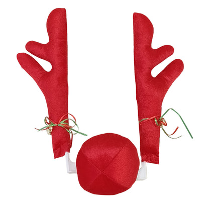 Lustige Weihnachts-Rentierhörner mit Ball
