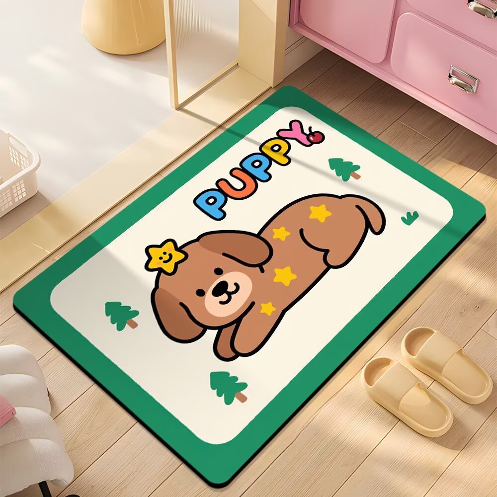 Süße Cartoon Hund Duschmatte Brehn
