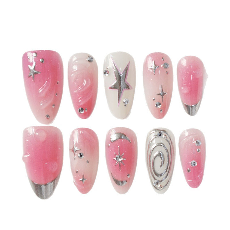 Künstlerische Sternenhimmel Nageldesign Extensions Brehn