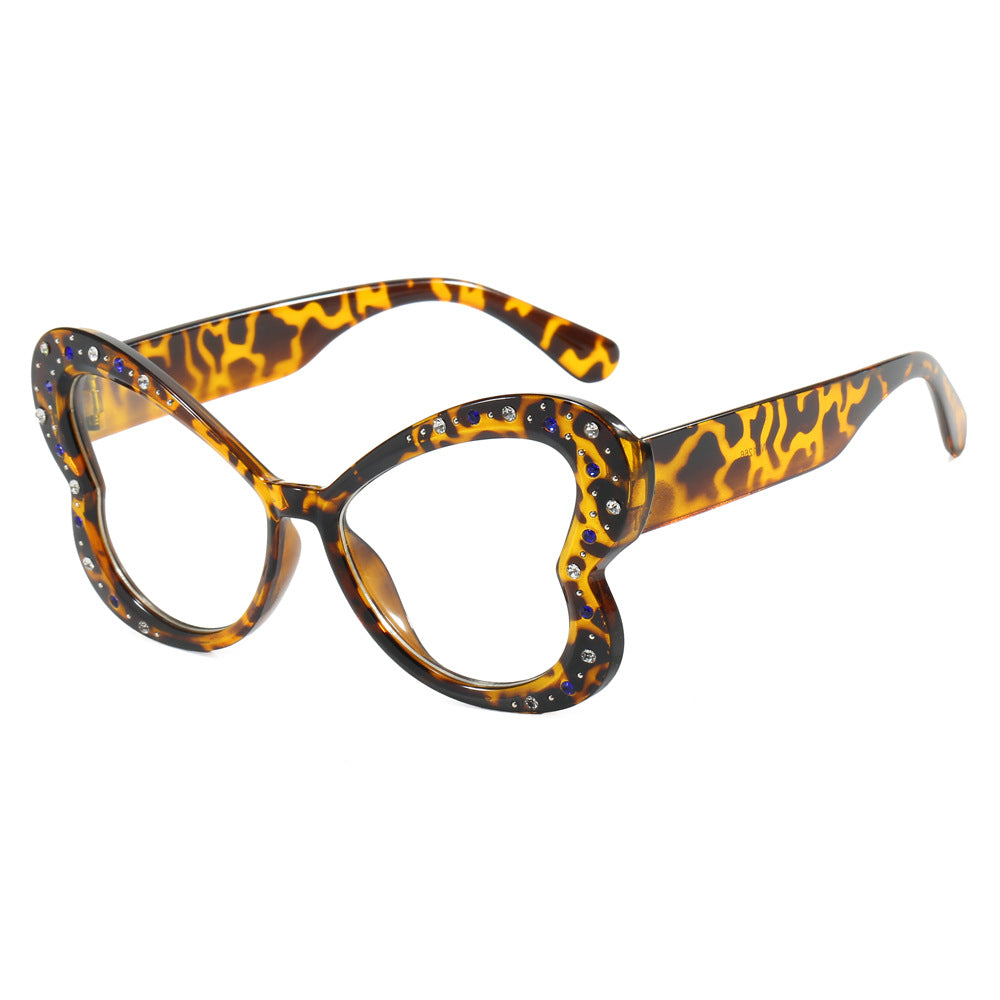 Damen verspielte Herz-Sonnenbrille mit Glitzerakzenten Brehn