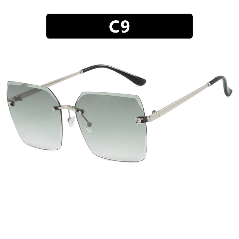 Damen quadratische Sonnenbrille im modernen Design mit filigranem Metallrahmen Brehn