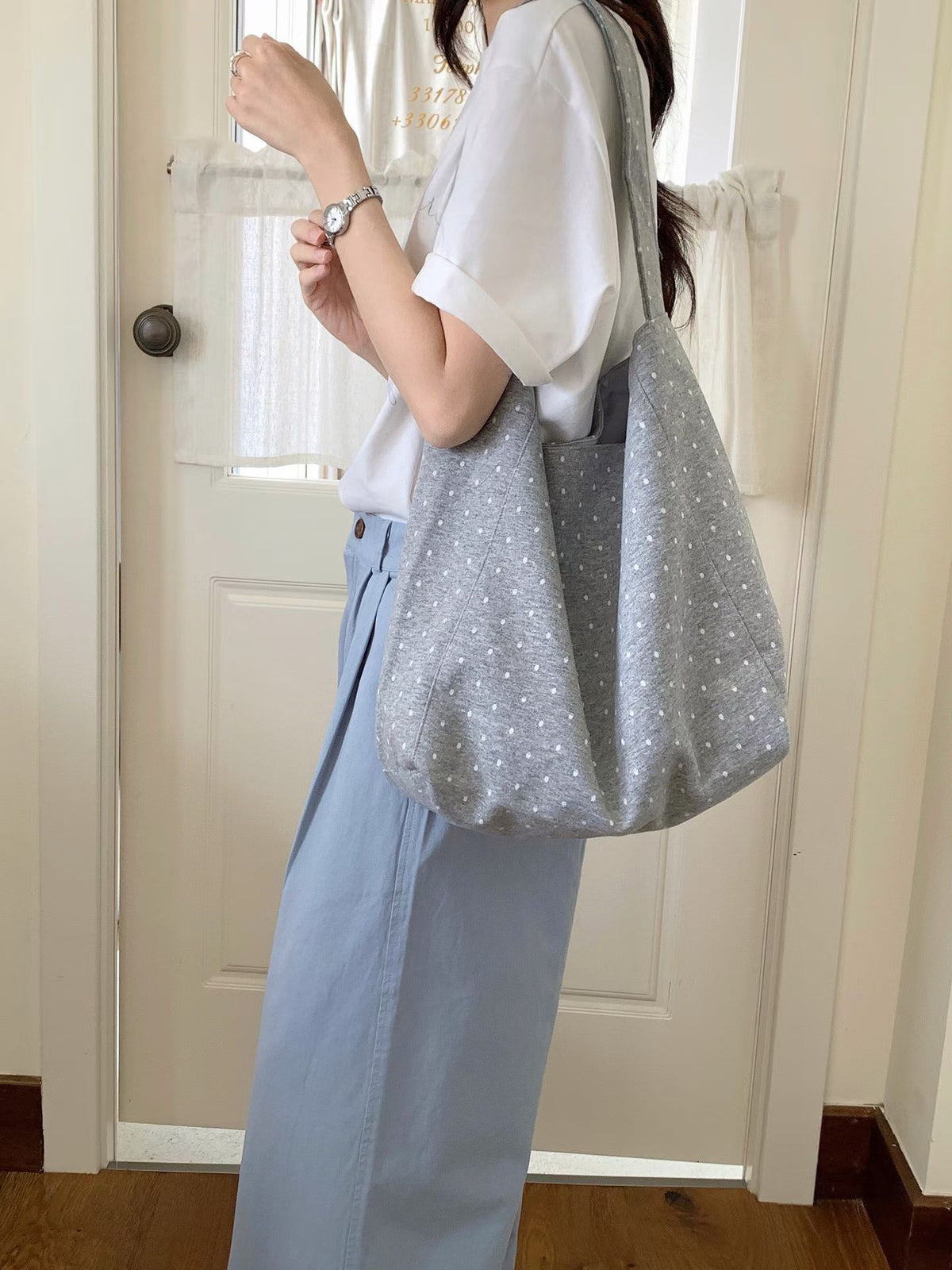 Lässige weiche Stoff Hobo Tasche
