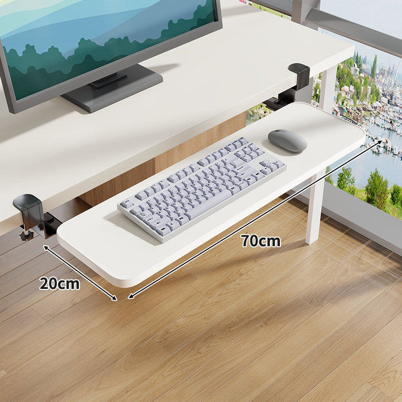 Schraubmontierte Gleitschiene Ergonomische Holzmaserung Tastatur- & Mausplattform