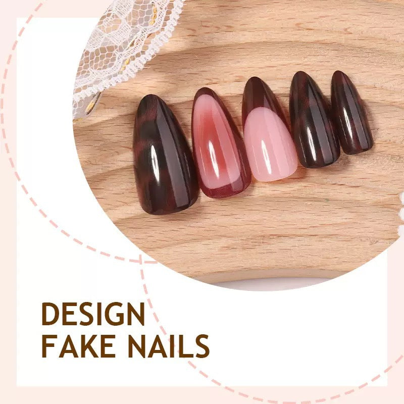 Kunstnagelset mit stilvollem Spitzen-Design und aufregendem Farbverlauf Brehn