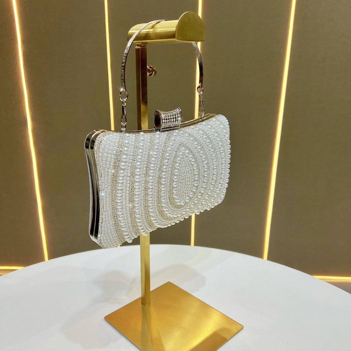 Glamouröse Perlenbestickte Abendhandtasche