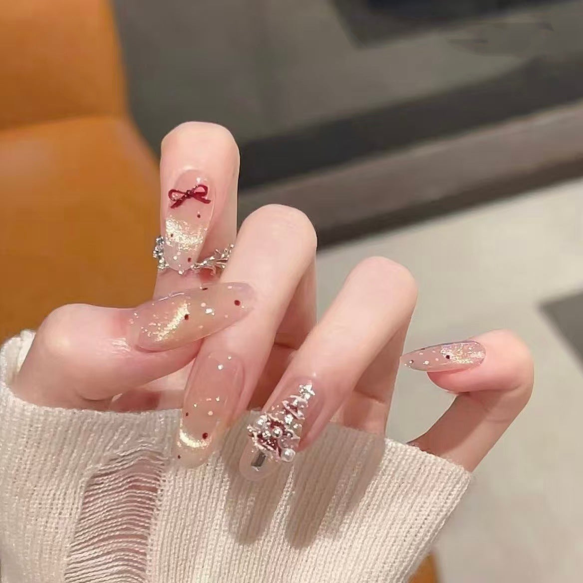 Elegante Glitzer-Nail Art Brehn
