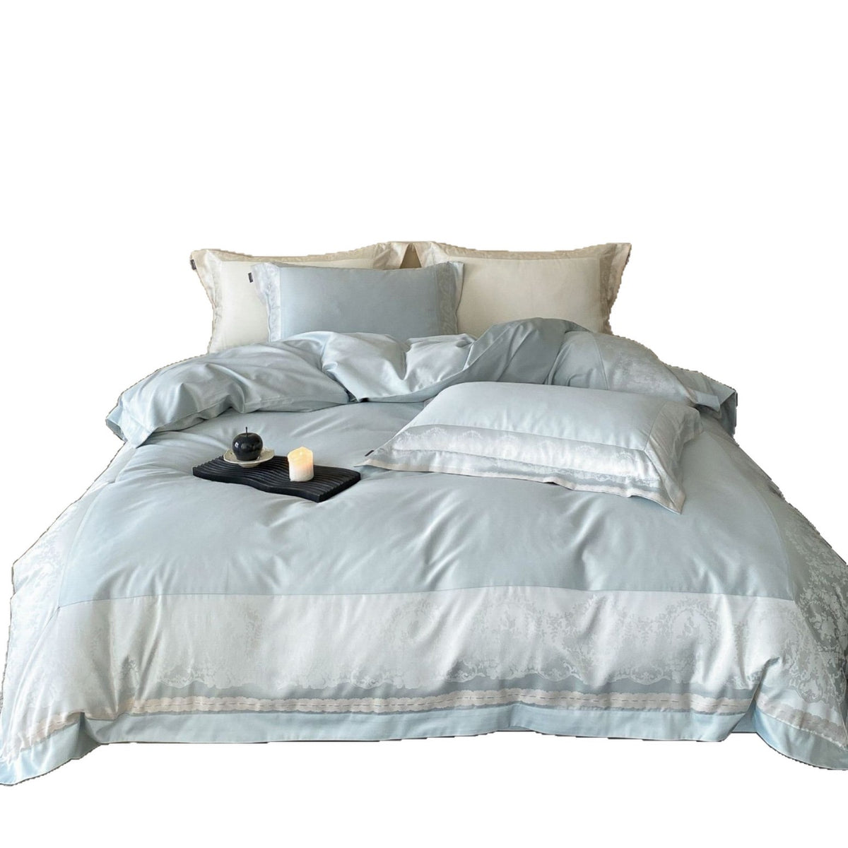 Luxuriöses Satin-Bettwäsche-Set mit Kissenbezügen und Wendebezug
