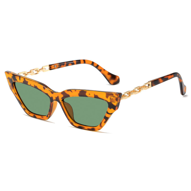 Damen edgy Katzenaugen-Sonnenbrille mit goldenen Details Brehn