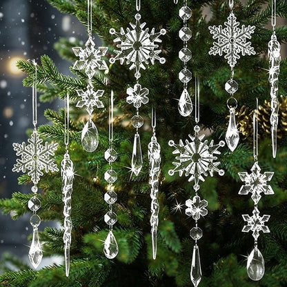 Kristall Schneeflocken Ornament Set