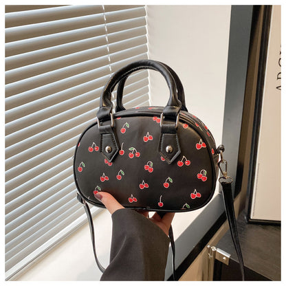 Verspielte Kirschen-Print-Handtasche Brehn