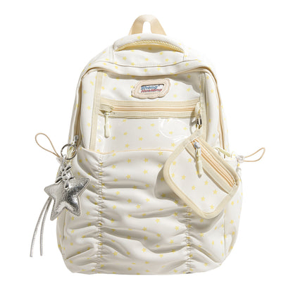 Stylische Mehrfach-Taschen-Rucksack mit Sternakzenten Brehn