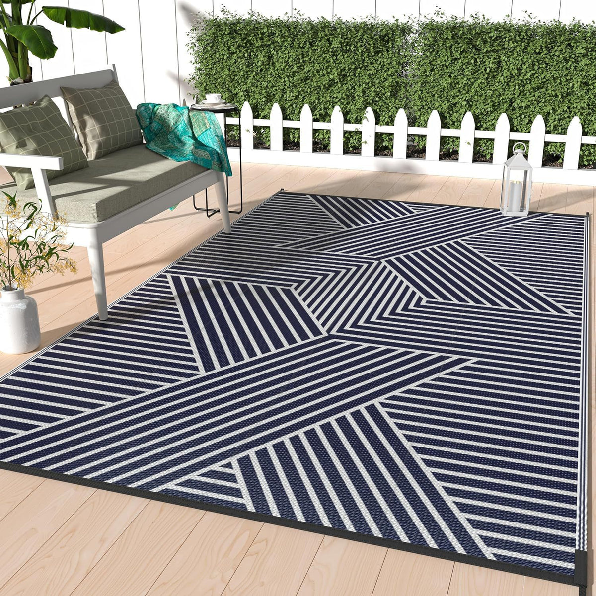 Geometrisch gemusterte Outdoor-Bereichsmatte