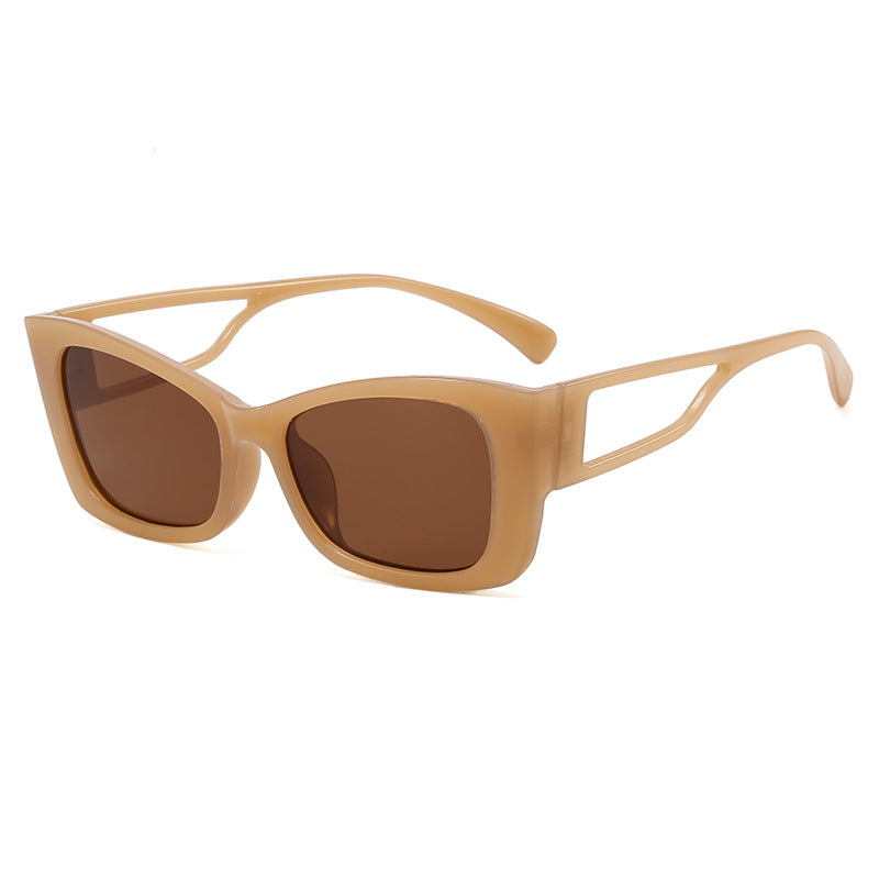 Damen trendige geometrische Sonnenbrille mit eckigem Rahmen Brehn