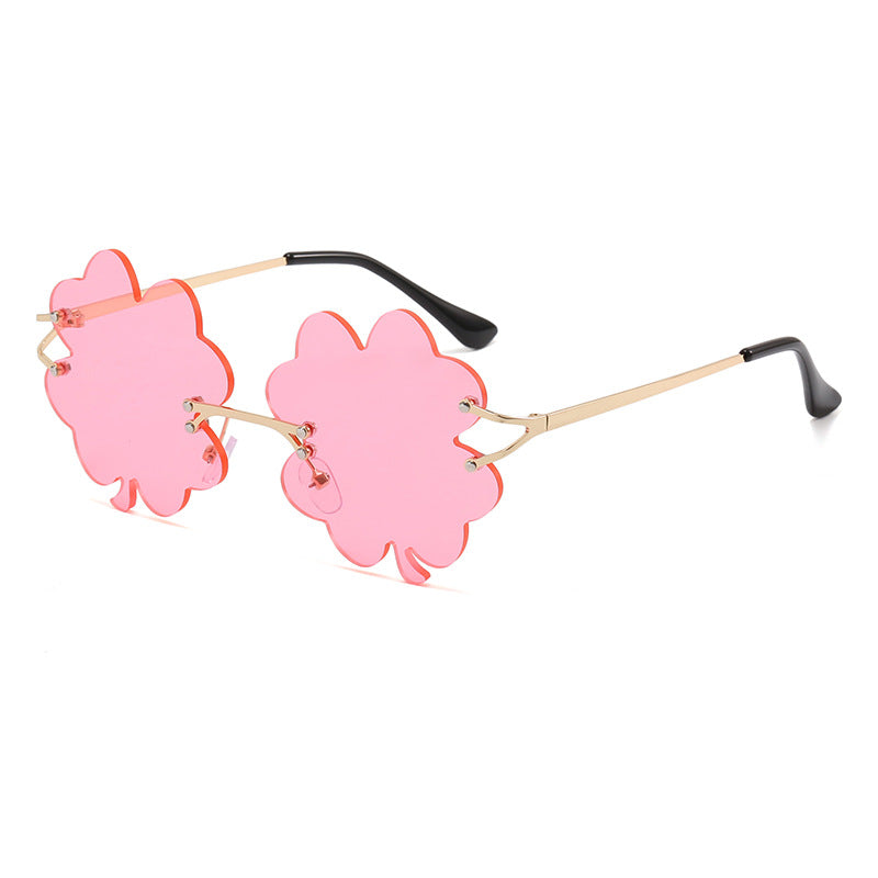 Damen verspielte Sonnenbrille mit einzigartigem Blumenrahmen Brehn