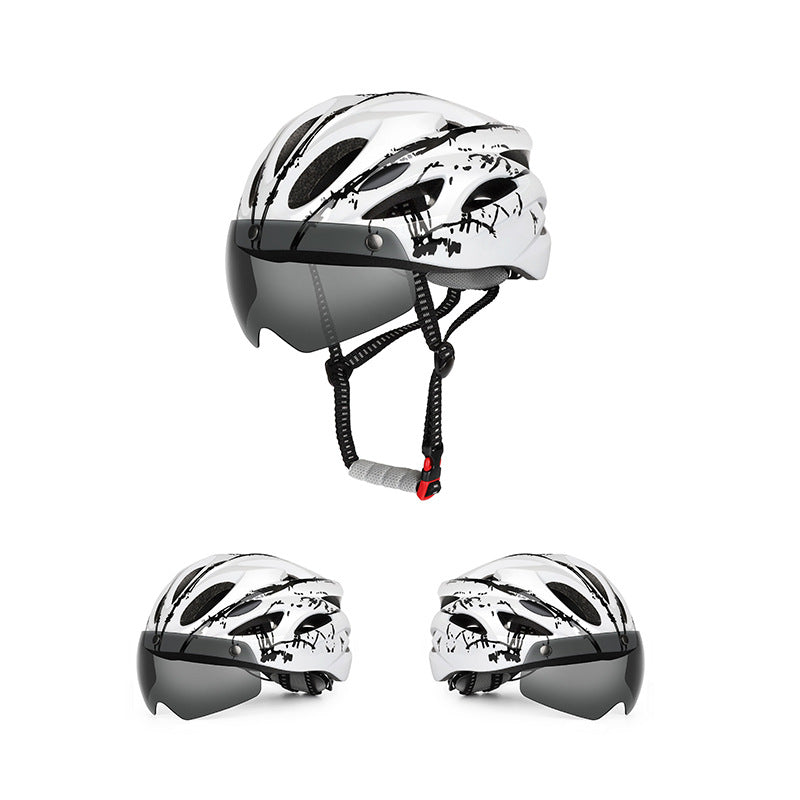 Aerodynamischer Fahrradhelm mit integriertem Visier Brehn