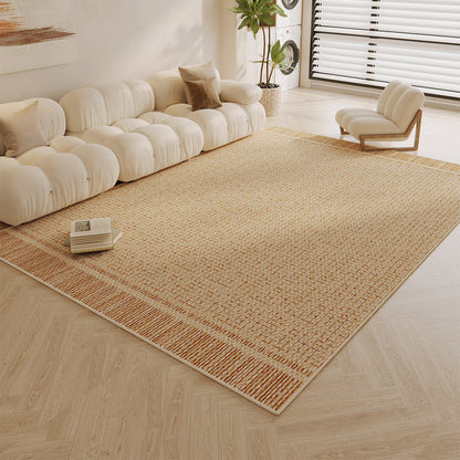 Large Low-Pile Striped Textured Area Rug with Durable Stain-Resistant Weave