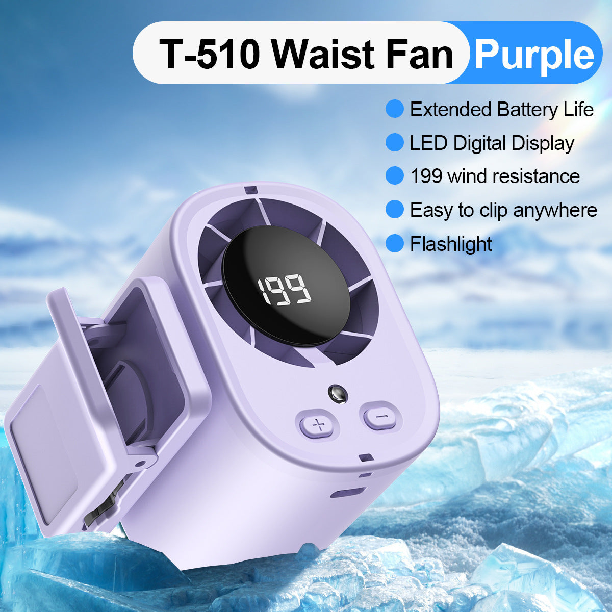 Damen Tragbarer Taillenv fan mit LED-Display Brehn