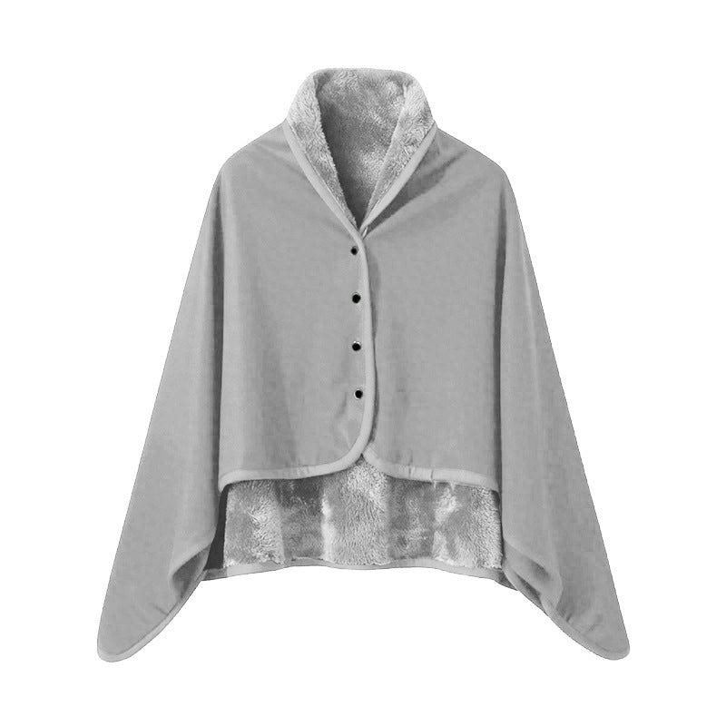 Damen Elegante Kuscheldecke mit Kragen Brehn