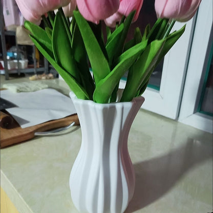 Dekorativer gerippter Keramikblumenvas Brehn