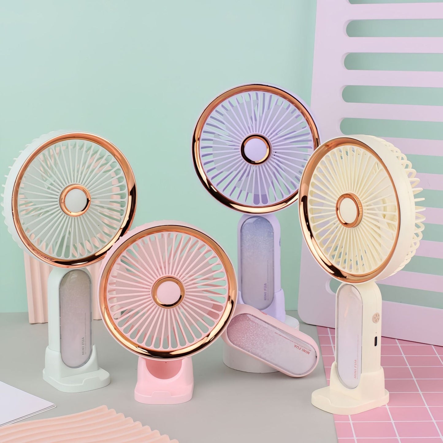 Frauen Tragbarer Mini USB Ventilator mit Stilvollem Design Brehn