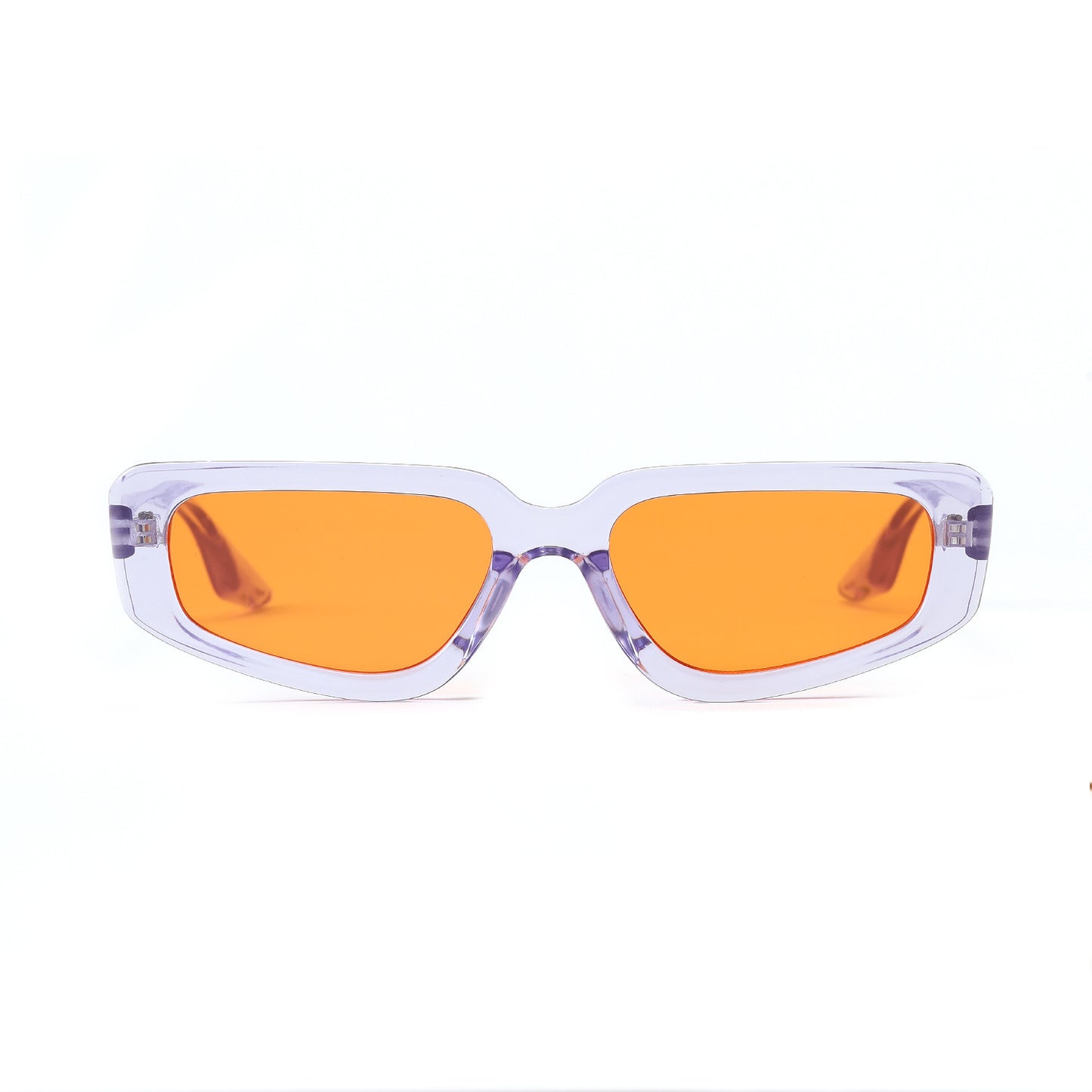 Damen modische quadratische Sonnenbrille mit modernem hochglänzendem Kunststoffrahmen Brehn