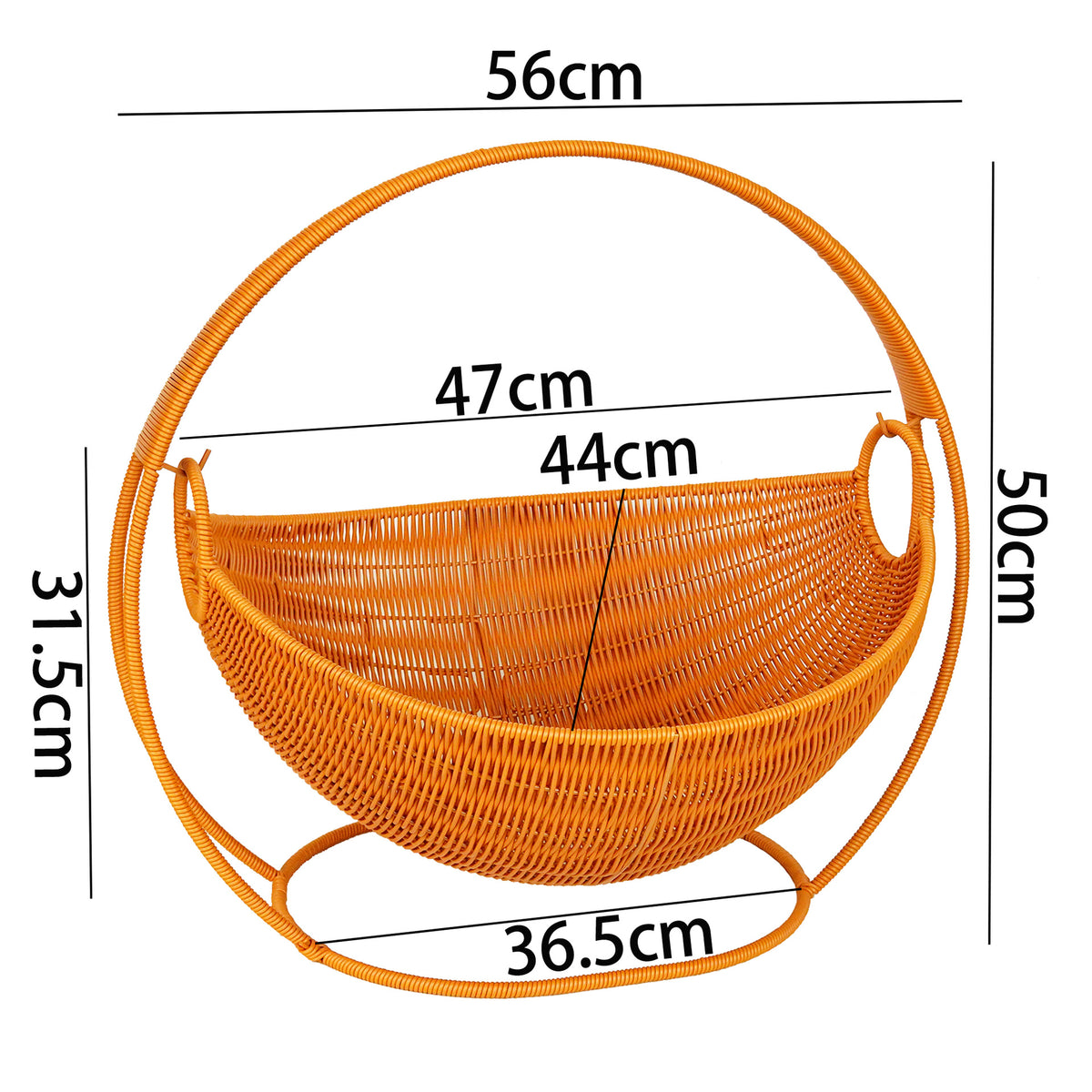 Moderner Rattan Obstschale mit Ständer Brehn