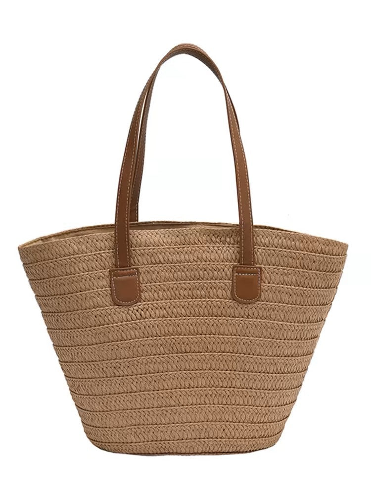Handgefertigte Strandtasche Aus Natürlichem Material mit Robusten Griffen Brehn