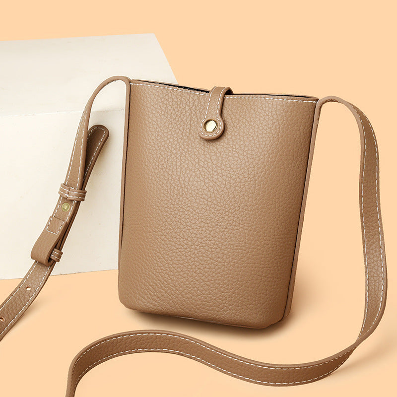 Kompakte Leder Crossbody Tasche