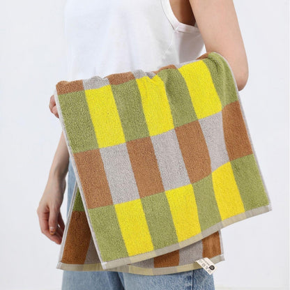 Dreiteiliges Frottier-Handtuchset Duschtuch Handtuch Gästetuch mit Blattjacquard