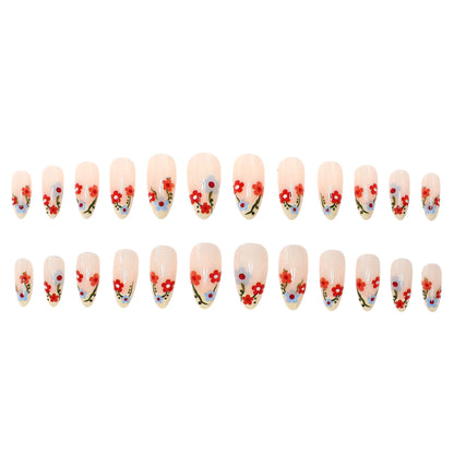 Blumiges Press-On Nagelset