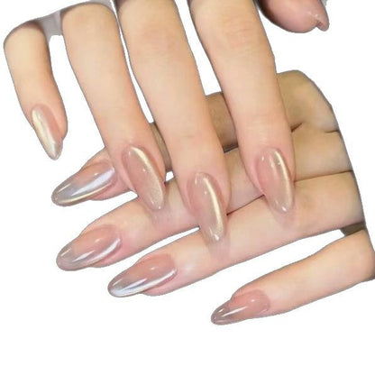 Premium Glänzende Mandel Form Nagelverlängerungen Brehn