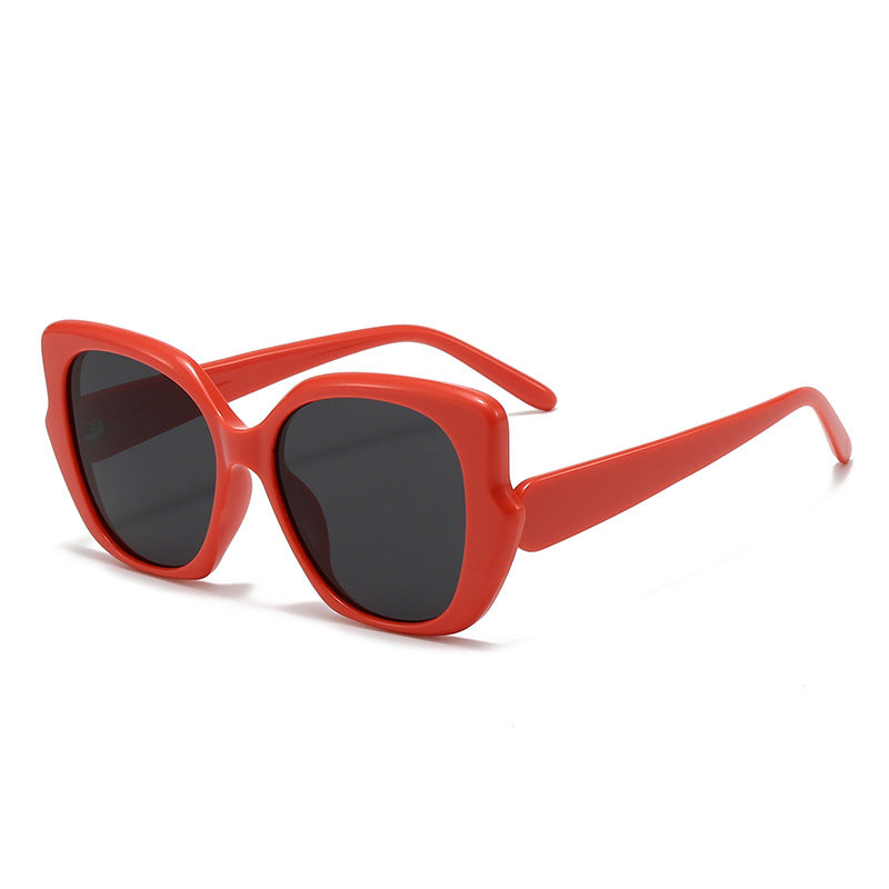 Damen oversized modische Sonnenbrille mit geschwungenem Rahmen Brehn