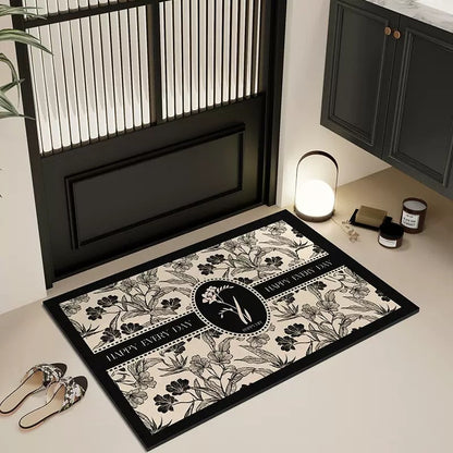 Elegante ländlich inspirierte Badezimmermatte Brehn