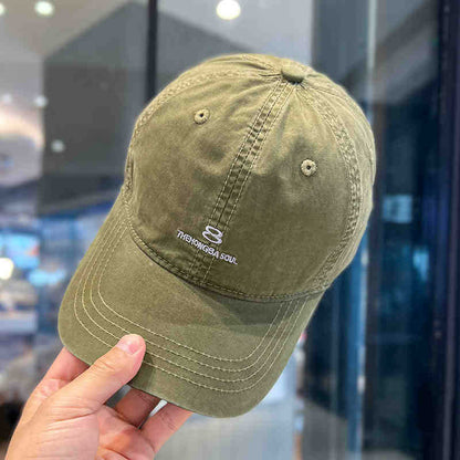 Herren Distressed Baumwoll Baseball Cap Brehn