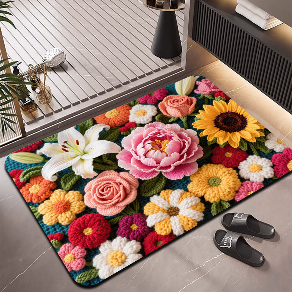 Blumenmuster Eingangsmatte