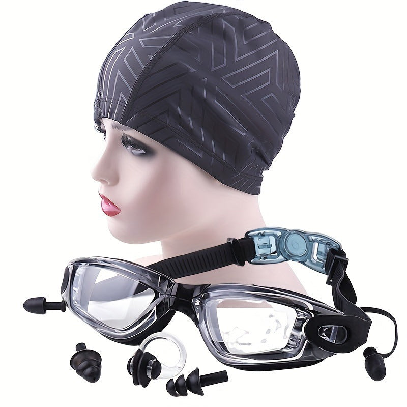 Schwimmsport Set mit Ergonomischer Schwimmbrille und Stylischer Badekappe Brehn