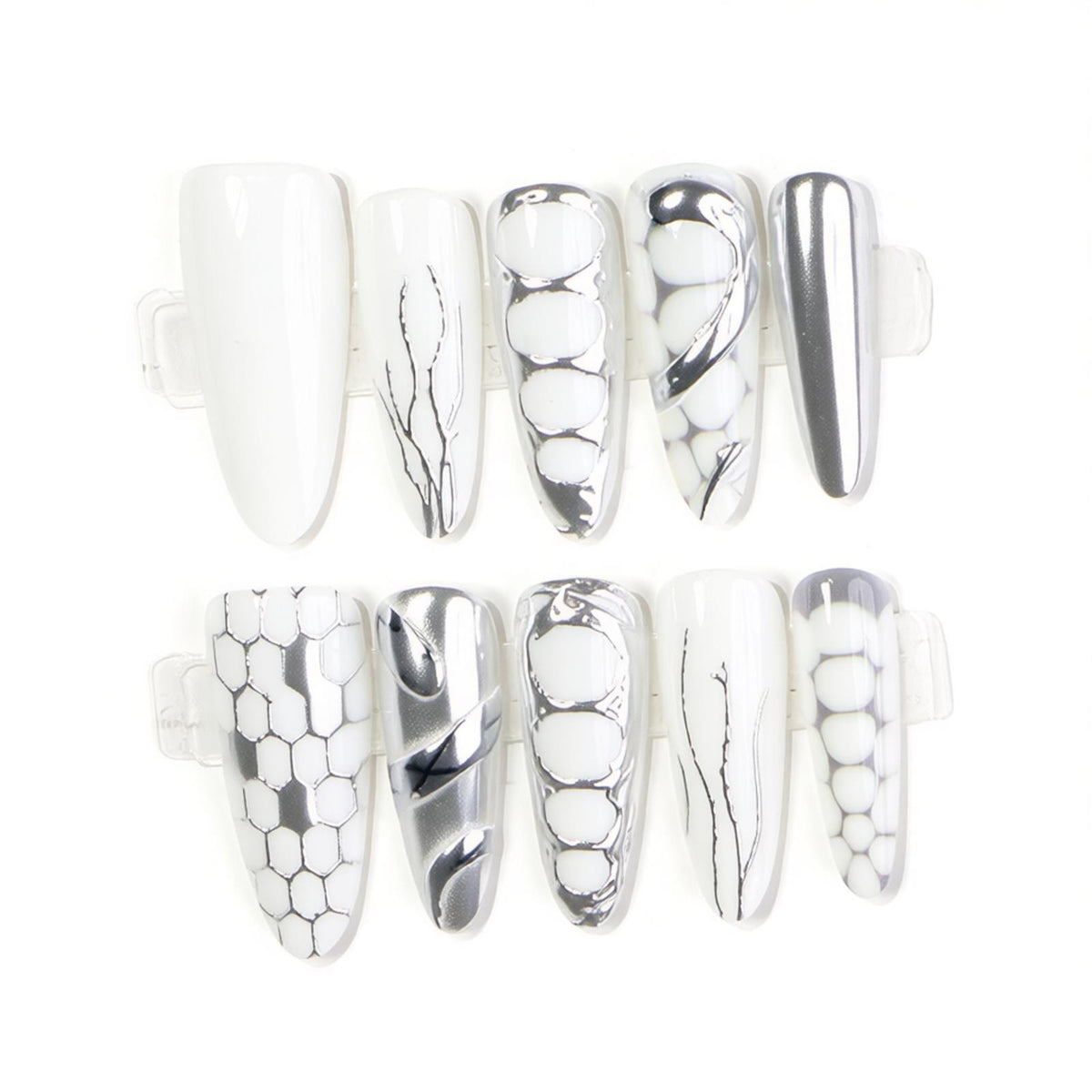 Elegante Stiletto Press-On Nagelset Brehn