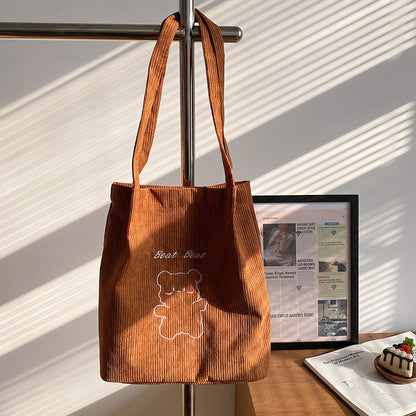 Süßer Cartoon Bär Canvas Tasche