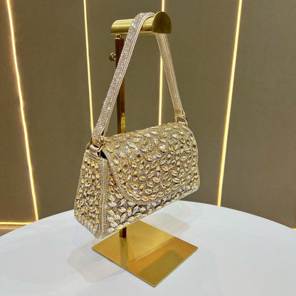 Verschnörkelte Kristall-Detail Abendhandtasche