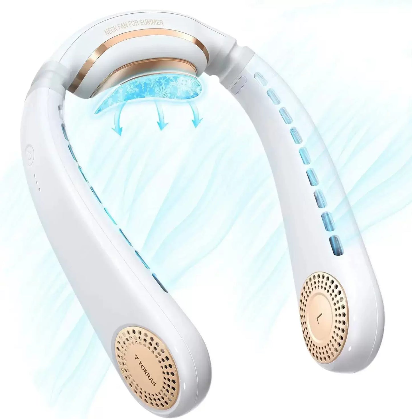 Unisex Einheitsgröße ergonomischer bladeless Nackenluftkühler mit verstellbaren Turbinenlüftungen Brehn
